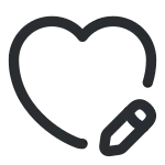 Heart Edit SVG Icon
